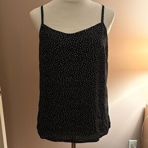 Loft navy blue printed tank blouse